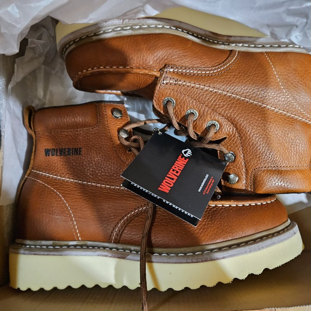 Wolverine Mens Men's Loader Work Wedge Brown Boot- Men US7 size